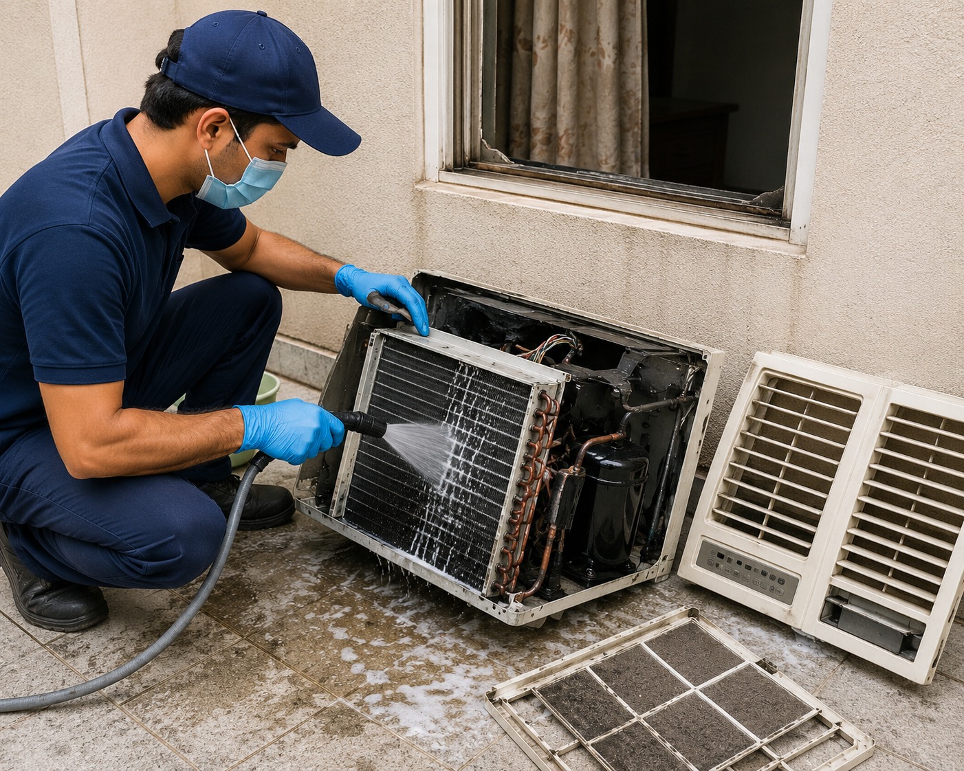 Window AC With Foam